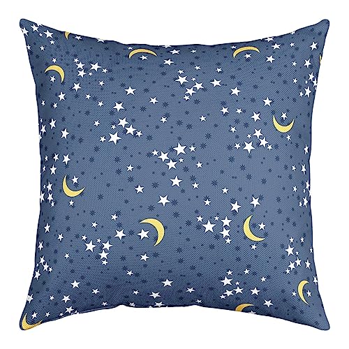 jejeloiu Star Moon Pillow Case Cushion Cover Night Sky Cushion Case Starry Sky Throw Pillow Cover for Kids Gilrs 1 Pillow Case Cushion Cover 20