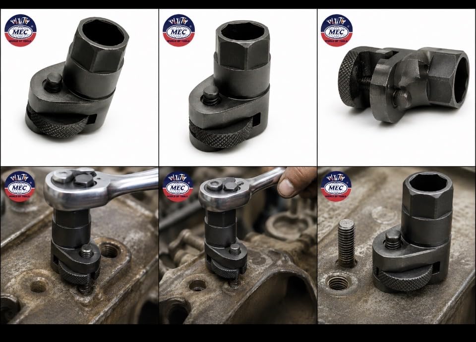 MEC® 1/2 Drive Stud Extractor Puller Remover Mechanic Tool 1/4 (6mm) - 1/2 (12mm) 3