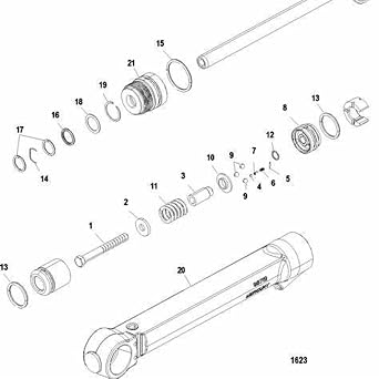 87400A2 Trim Cylinder Seal Kit for MerCruiser Sterndrive R MR Alpha One Gen I & II and Bravo I II III Models Sierra 18-2649