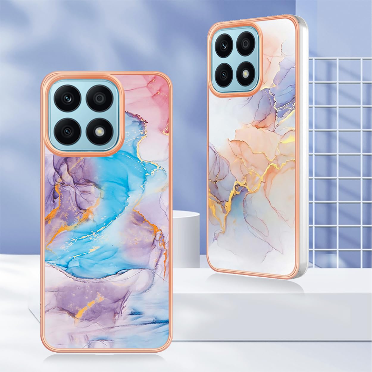 COMAKU Custodia per Honor X8a Cover, con Motivo a Rilievo Design, Ultra
