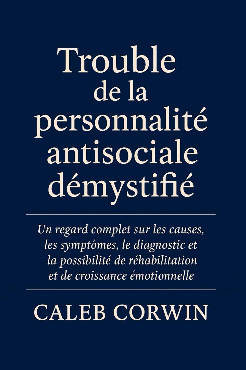 Trouble de la personnalité antisociale démystifié: Un regard complet sur les causes, les symptômes, le diagnostic et la possibilité de réhabilitation et de croissance émotionnelle