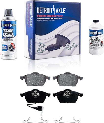 Miniatura 54 de Detroit Axle - Pastillas de freno para Chevy Trailblazer GMC Envoy Pastillas de freno de cerámica w/Hardware Buick Rainier Isuzu Ascender Olds