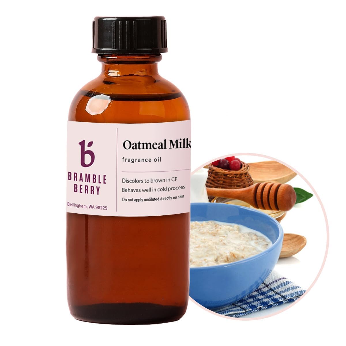 Bramble Berry Oatmeal Milk and Honey Fragrance Oil | Oatmeal Milk and Honey Scent for Soap Making, Candle Making, Lotion &amp; Bath Bombs | Skin Safe, Vegan, Paraben &amp; Phthalate Free, DIY Craft Essential