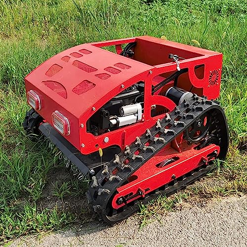 Juego de cortacésped robot cortacésped de gasolina, cortacésped de orugas, cortacésped de gasolina de cuatro tiempos con control remoto, sube hasta 30° de inclinación, equipo de cuidado del césped