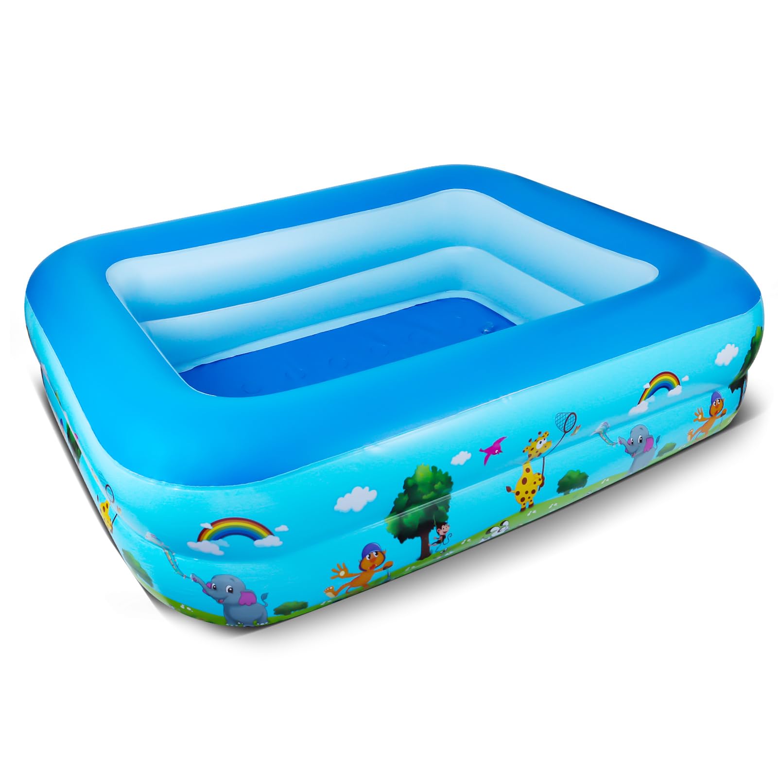 Aufblasbares Planschbecken 115 x 83 x 33 cm Kinderpool für Outdoor Garten