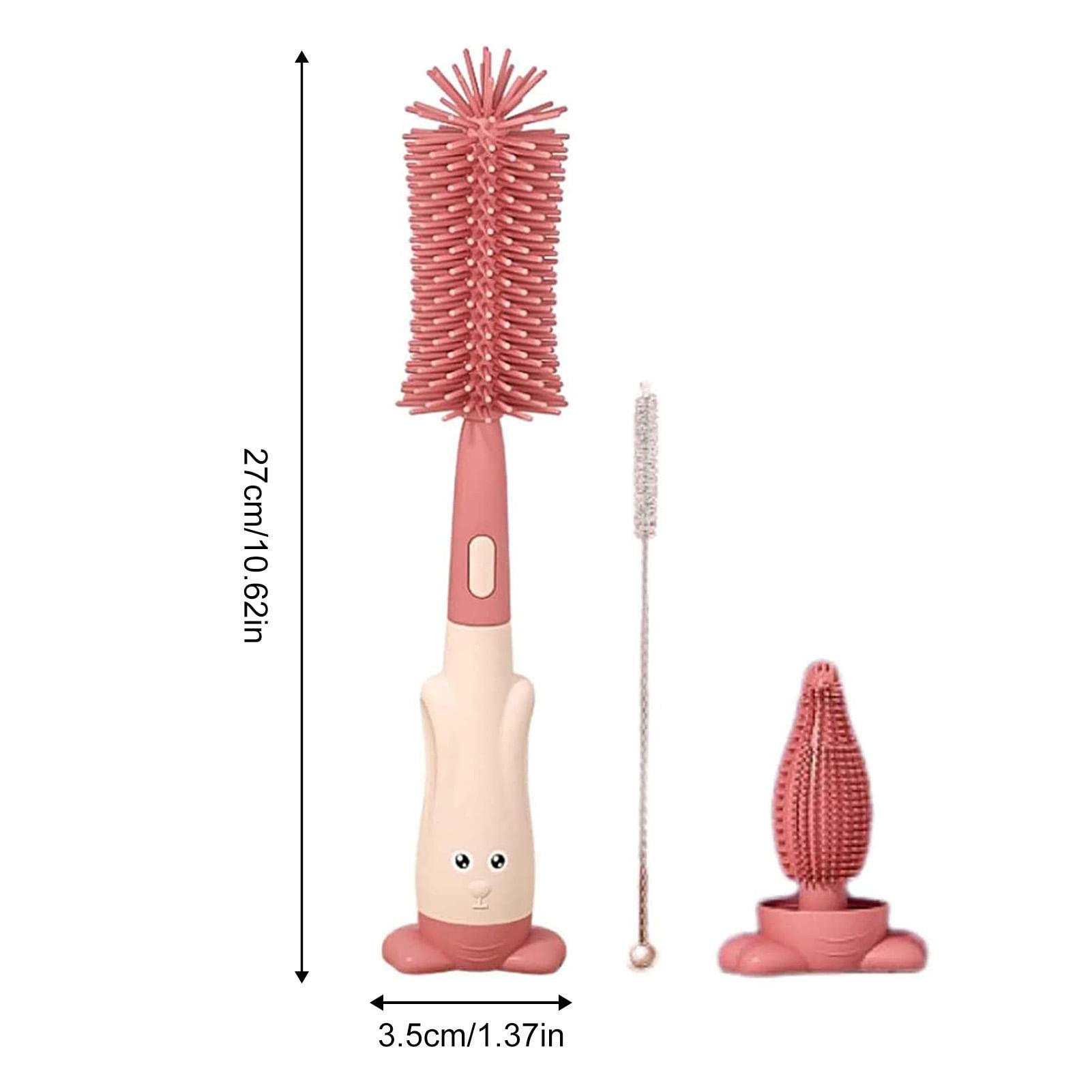 Brosse Nettoyage 3 En 1 Anloximt - Pour Biberons, Tire-lait, Bouteilles Silicone - Silicone Alimentaire, Douce, Sans Coins Morts - 2