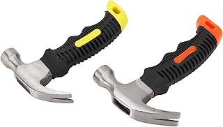 2Pcs Claw Hammer Mini Nail Puller Round Face High Strength TPR Handle Portable Hammer Tool for Working