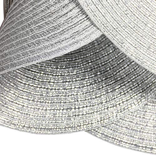 Image of SHACOS Silver Glitter Round Placemats Set of 6 Sparkle Bling Place Mats Glitz Table Mats for Holiday Home Party Wedding Festive Table Decoration (6, Silver)