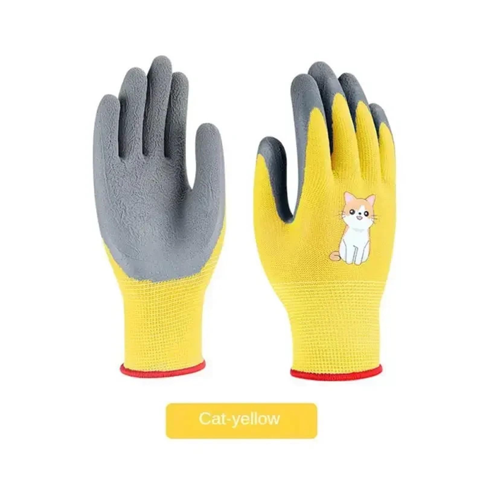 Guantes Anticortes, Guantes de seguridad infantiles for bricolaje, resistentes al agua, antideslizantes, for trabajo, jardín, cocina y jardín. Guantes de látex for niños, resistentes a perforaciones.