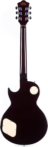 Miniatura 3 de Grote Guitar Metallic Paints - Guitarra eléctrica de cuerpo sólido con púas de bolsa de transporte (rojo)