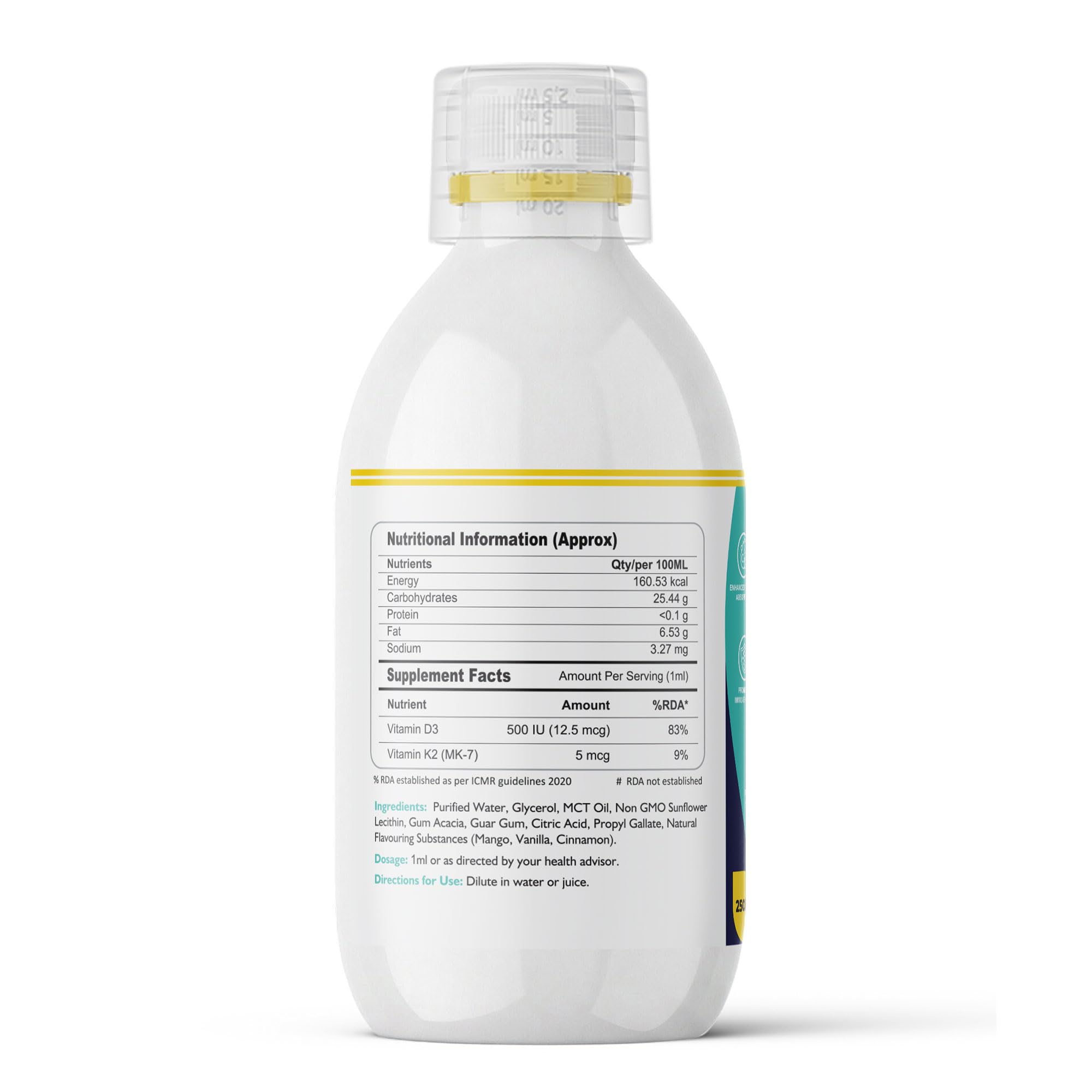 Lipo D, Liposomal D3+K2, Veg (250ml) | Advanced Liposomal Vitamin D3 + K2 (MK-7) for Bone, Immune & Cardiovascular Support. — Amazon image 2