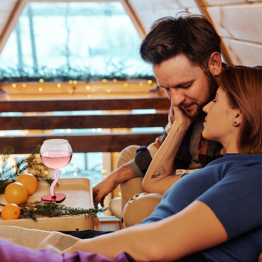 2Pcs Heart Shaped Wine Glass Crystal Wine Glass Lead-Free Goblet Gift for Friends Girlfriends Women Birthday Wedding Anniversary Valentines Day - Image 4