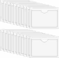 CORTNEY 20 Pièces Porte Badge, Porte Carte Plastique Transparent, Porte