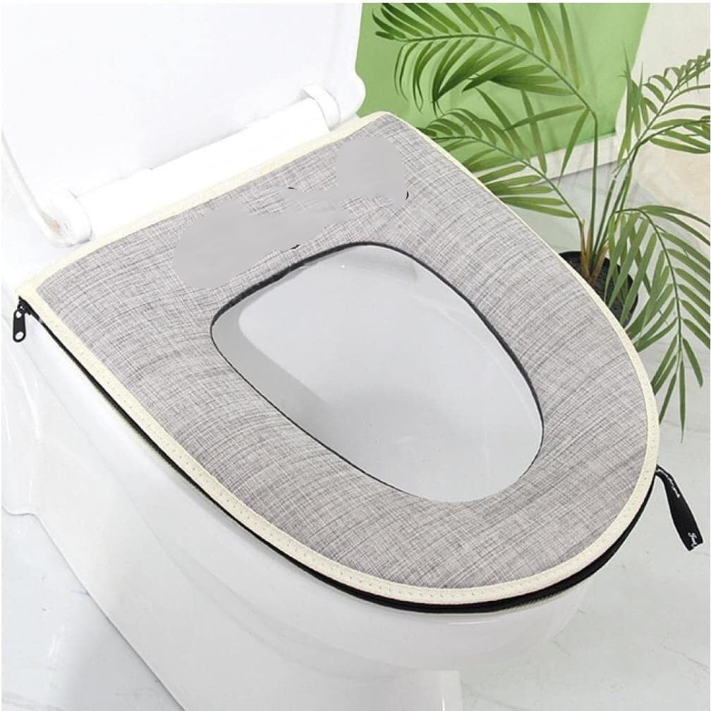 Toilet seat Covers，Toilet seat Cover pad，Embroidery Breathable Closestool Mat Soft Warm Toilet Seat Cover Bathroom Leather Toilet Lid Bathroom Protector