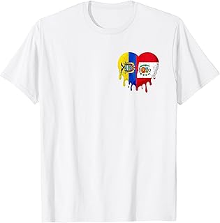 Peru Flag Ecuador Grown Heart Peruvian Ecuadorian Flag T-Shirt
