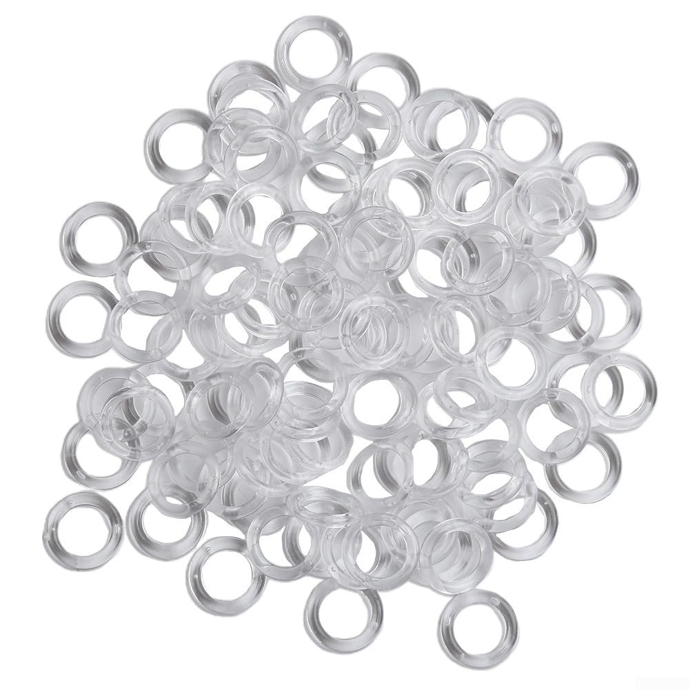 Lot De 100 Anneaux De Fixation Transparents Pour Cordons De Stores - Collecteur De Cordon, Rangement Store Romain/plié (plastique)