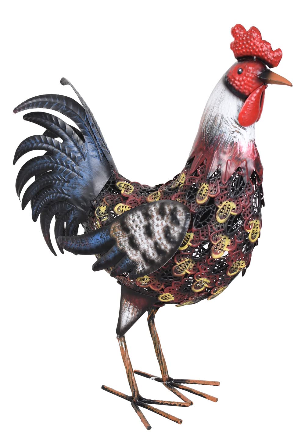 Deco Figura Metal Gallo Gockel Gallina de Jardín,Escultura Jardín Estatua