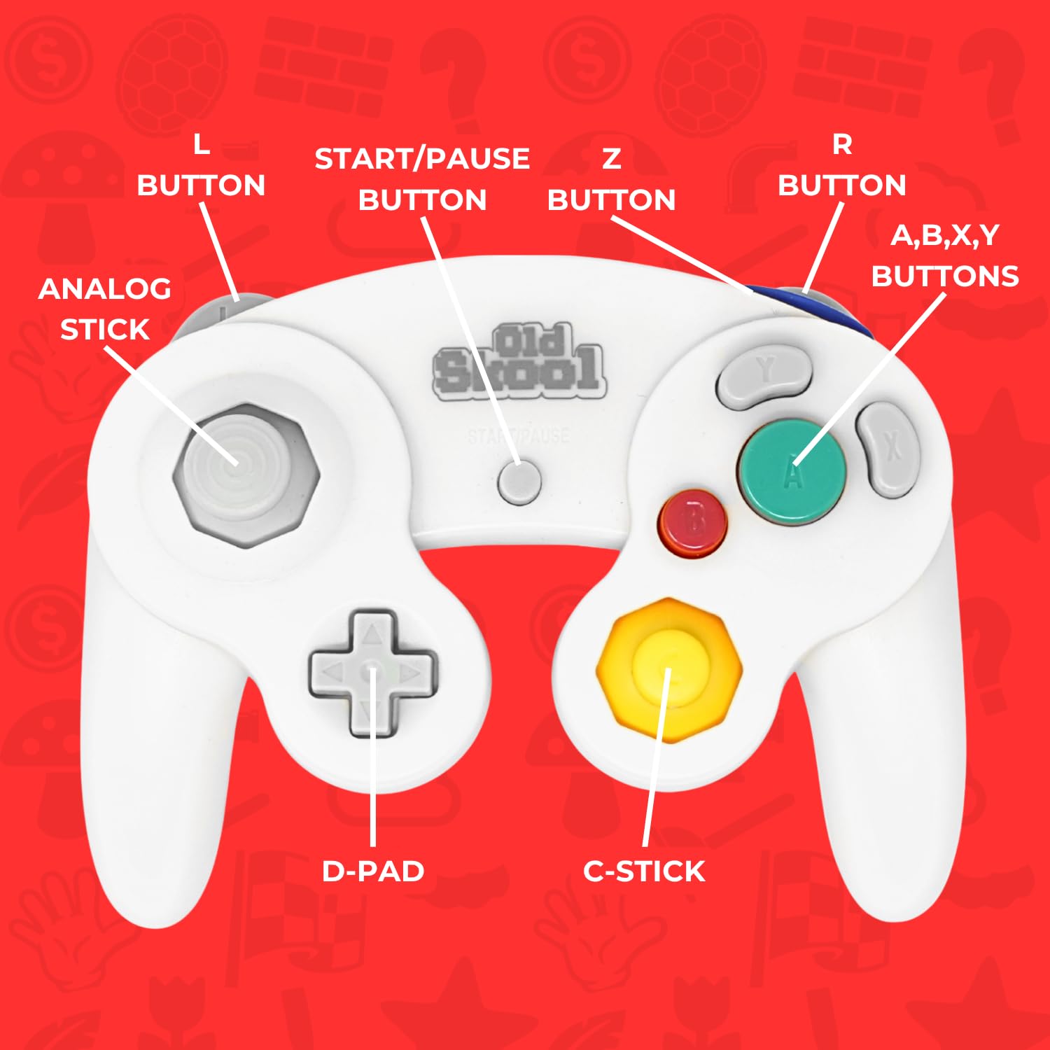 Old Skool Tappo Analogico di Ricambio per Controller Game Cube