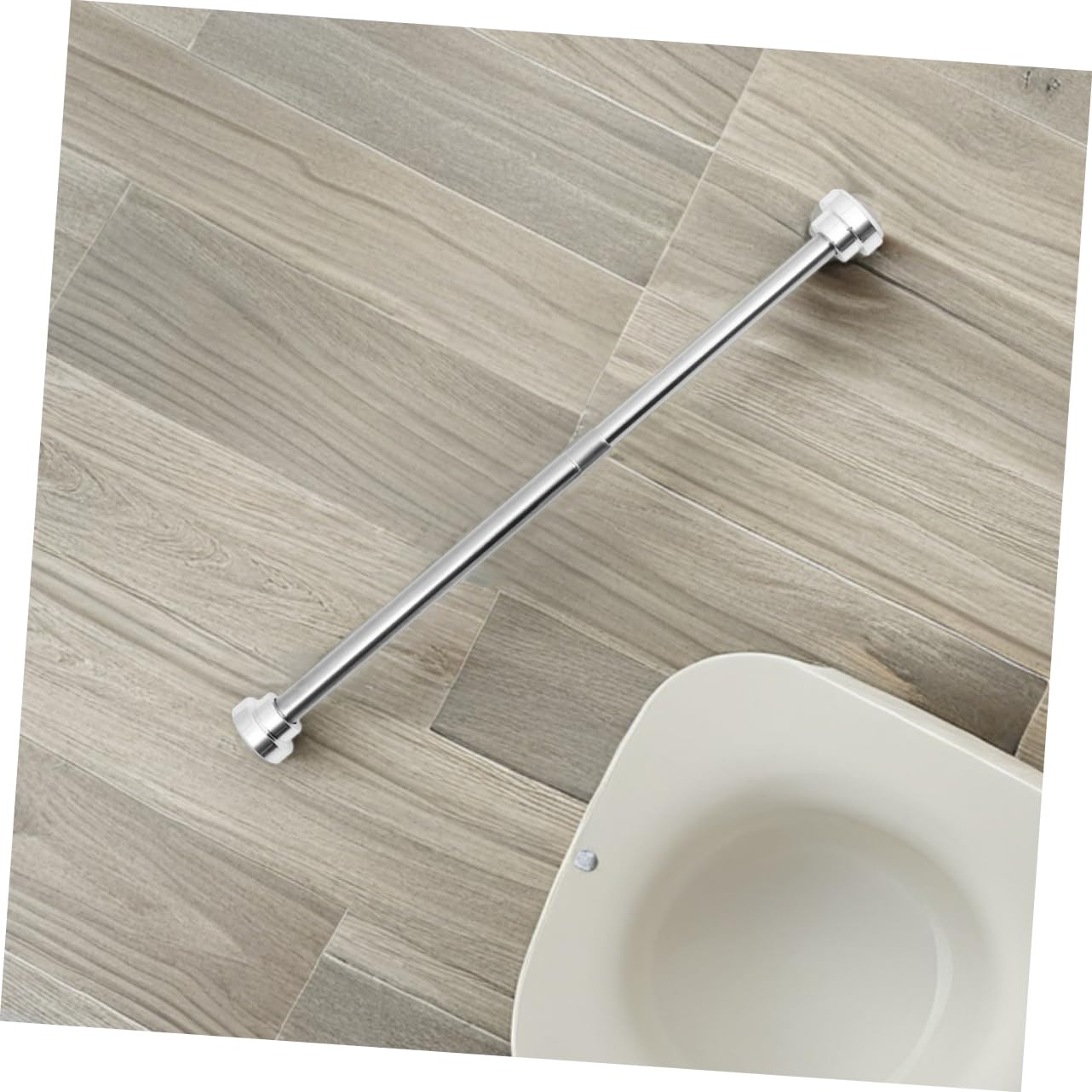 UKCOCO 2piezas Barra de Cortina Telescópica de Acero Inoxidable Extensible para Baño o Armario Incluye Unidades Fácil Instalación sin Taladrar para Cortinas de Ducha o Ventanas