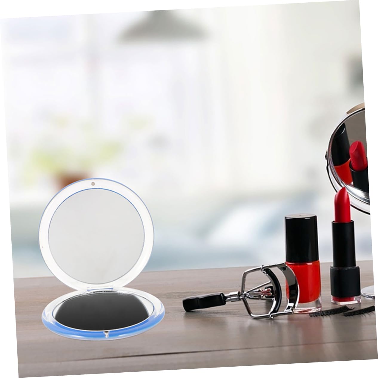BESTYASH 3 Pezzi Pieghevole Ingranditore Tascabile Rotondo per Viaggi Accessorio Compatto per Donne e Ragazze Design per Ritocchi