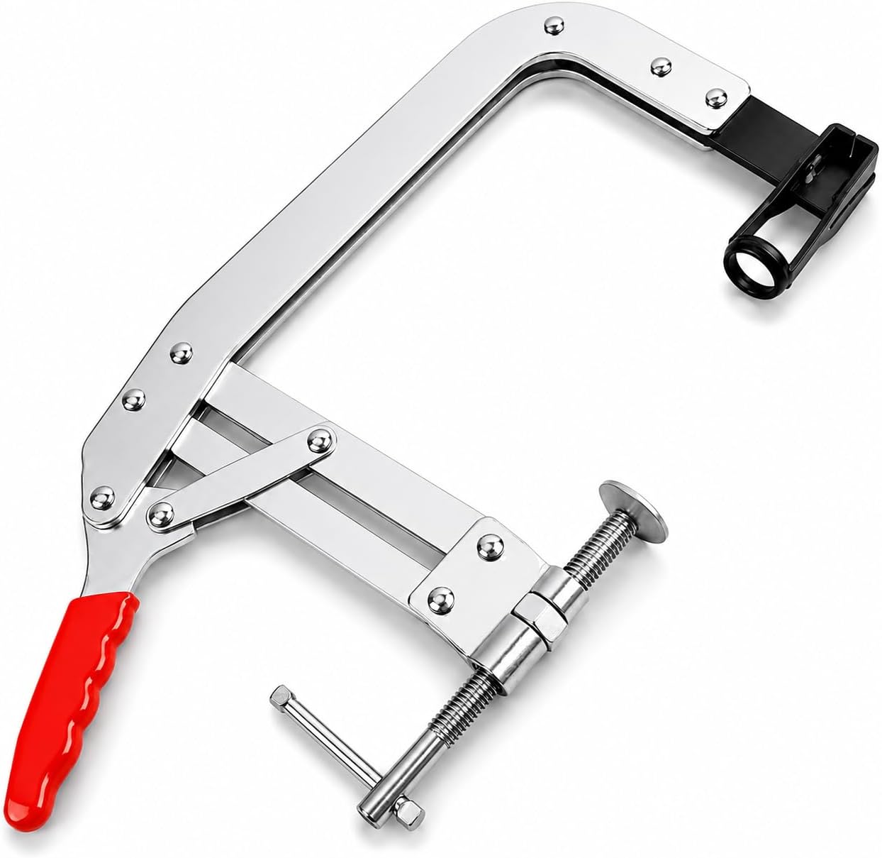 10 Inch C-Style Valve Spring Compressor Pincer Tool, Universal Valve Spring Removal & Install Tool, Cylinder Head Off Service Tool for Automotive Engine Repair & Mechanic Use