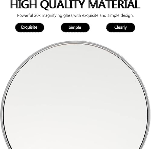 Miniatura 3 de 20 espejos de aumento, espejo de ventosa, espejo de maquillaje con ventosas, suministros de espejo redondo para baño, dormitorio, espejo de tocador