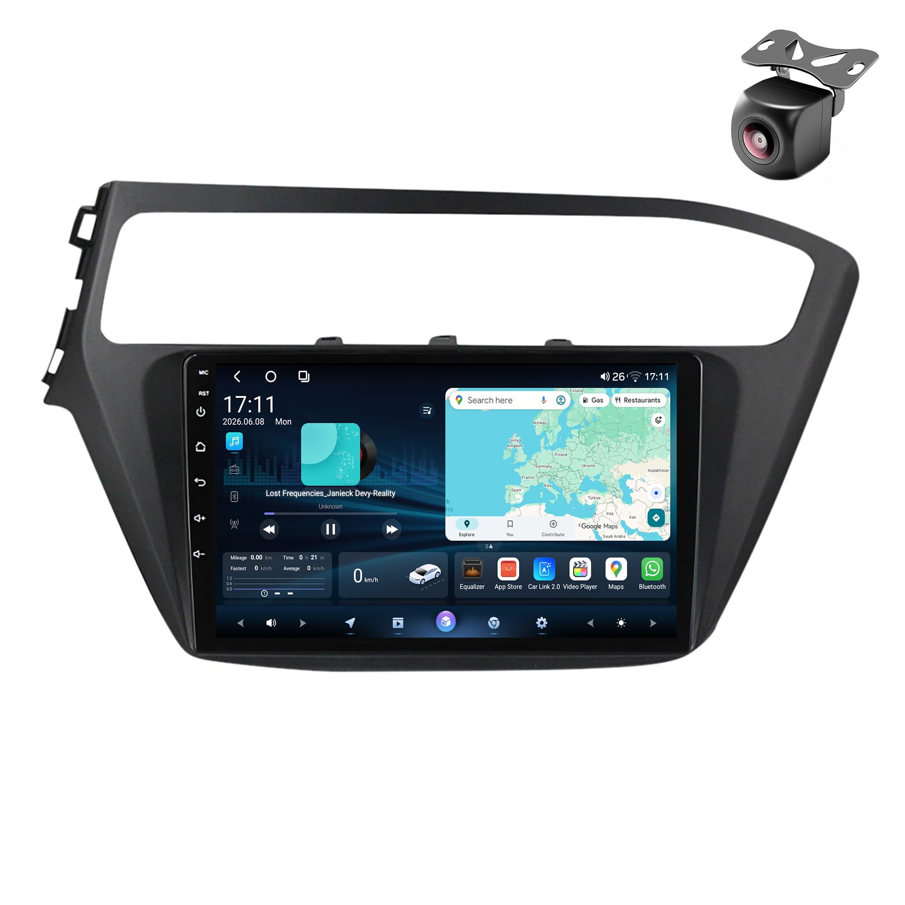 Android 15 Autoradio per Hyundai i20 2018 2019 Tablet Pollici 9 Schermo MP5 Lettore Multimediale Receiver GPS Navigazione con FM SWC RDS BT5.0 4G SIM Carplay Android Auto (H600 8Core 4+64G)