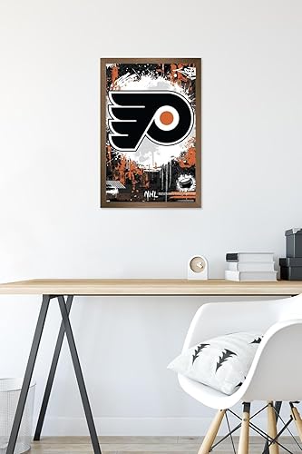 Miniatura 6 de Trends International NHL Philadelphia Flyers - Póster de pared Maximalist Logo 23, 14.72 x 22.37 pulgadas, versión enmarcada en bronce