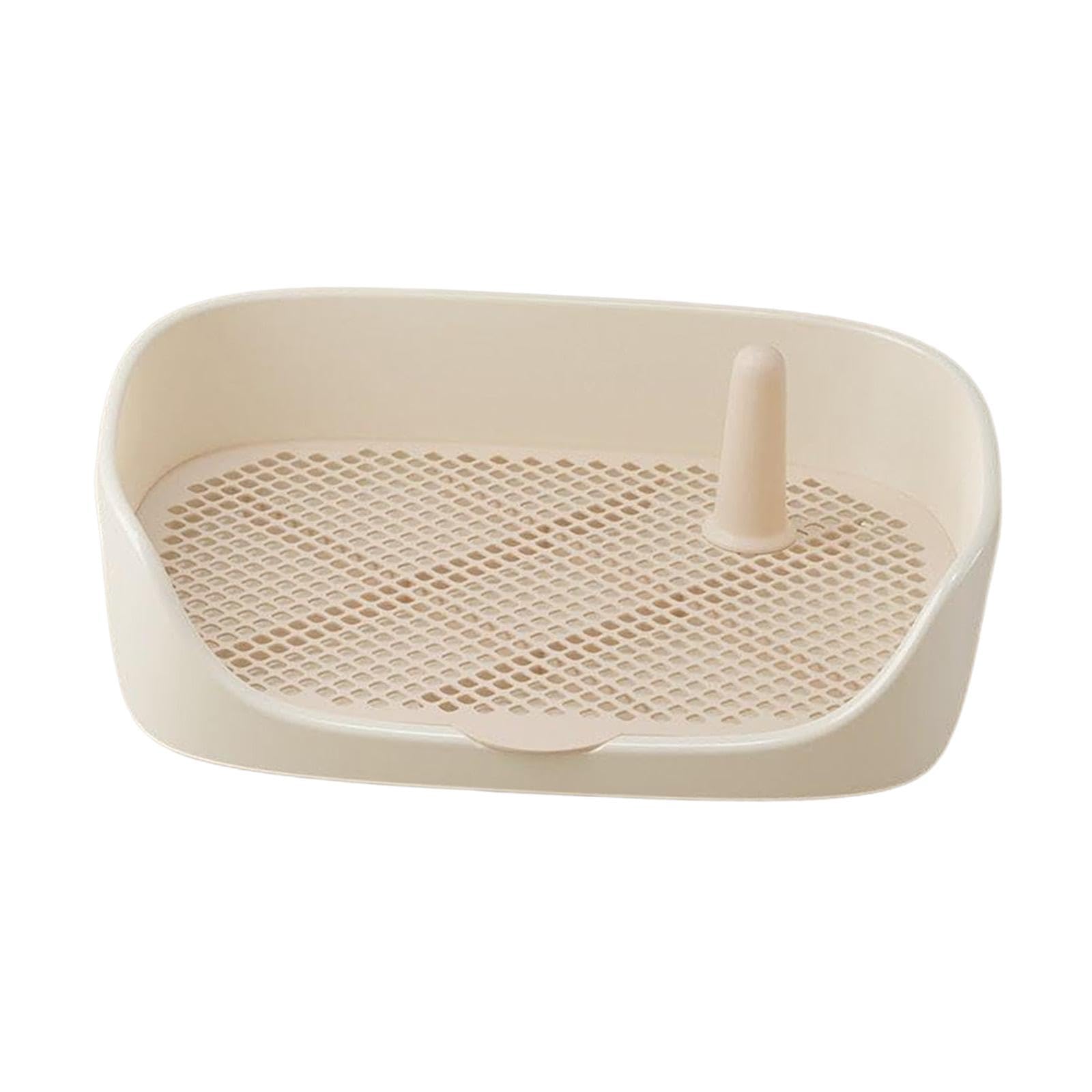 F Fityle Toilette per Cani Vasino da addestramento Tappetino per addestramento Toilette Porta pipì Pad Appartamento Gabinetto Forniture per Animali Domestici, Beige 48x37x13cm