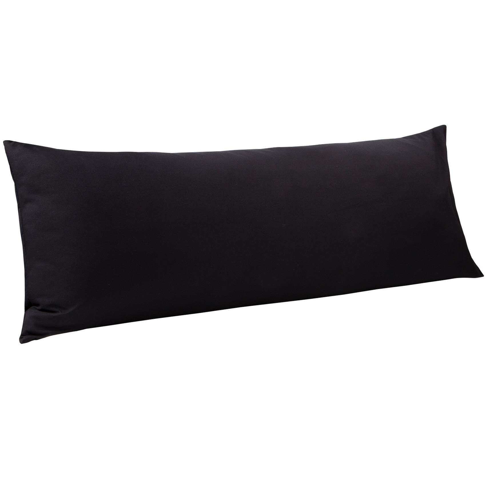 NTBAY Body Pillowcase - Brushed Microfiber 20x54 Pillowcase - Soft, Wrinkle-Free, Fade-Resistant, Stain-Resistant, Black Body Pillow Cover with Envelope Closure - 20x54 Inches, Black