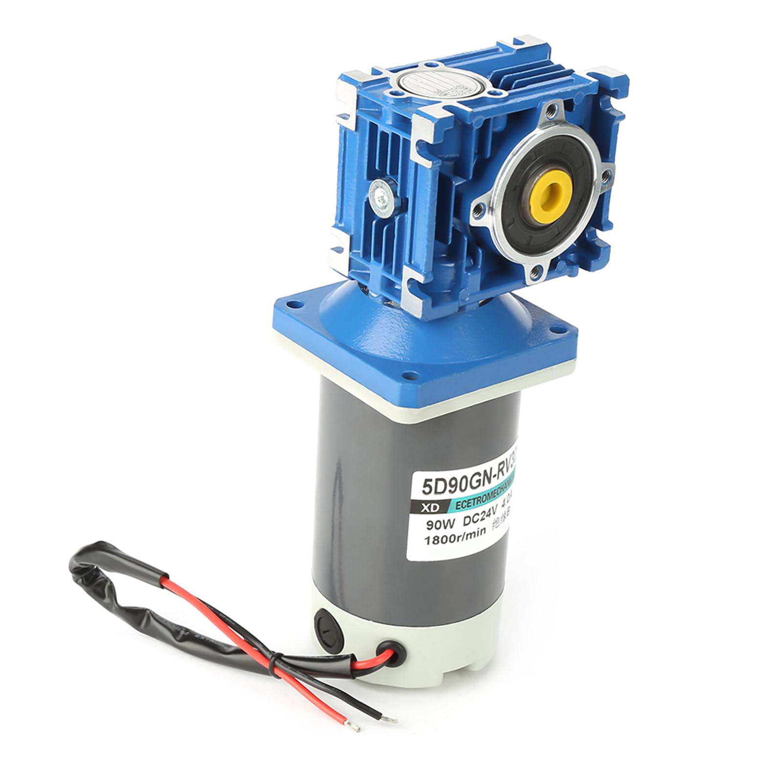 Motor de Engranaje Helicoidal DC24V 90W 5D90GN RV30 con Velocidad Ajustable y Función de Bloqueo Automático (Relación de reducción del reductor RV 80K)