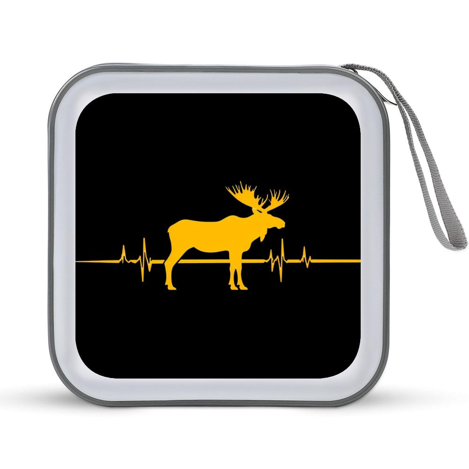 Moose Heartbeat CD Case Plastic DVD Case Holder Wallet Disc Storage Organizer for Car Travel