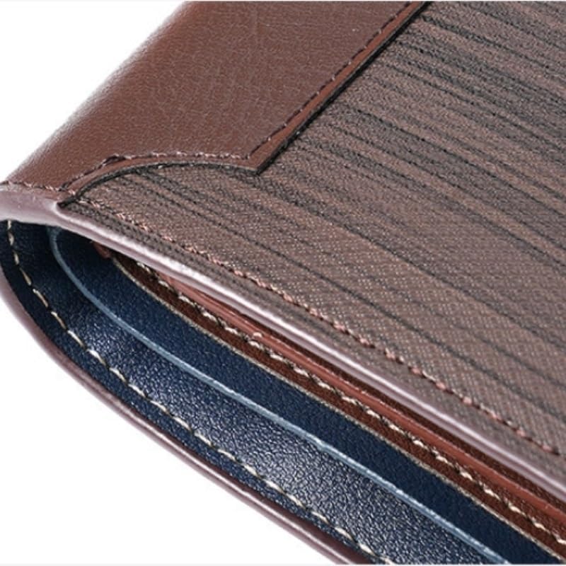 VIDI Short Wallet With Zipper Men's Pu Leather Horizontal