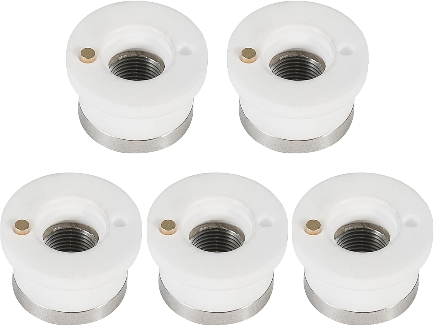 Cloudray Original 3D Laser Ceramic for Raytools BT210S BT240S BM109 BM111, M8 Thread Nozzle Holder 19.5mm(Dia) x 12.5mm(H), Fiber Laser Cutting Engraving Machine Spare Parts(5-Pack）