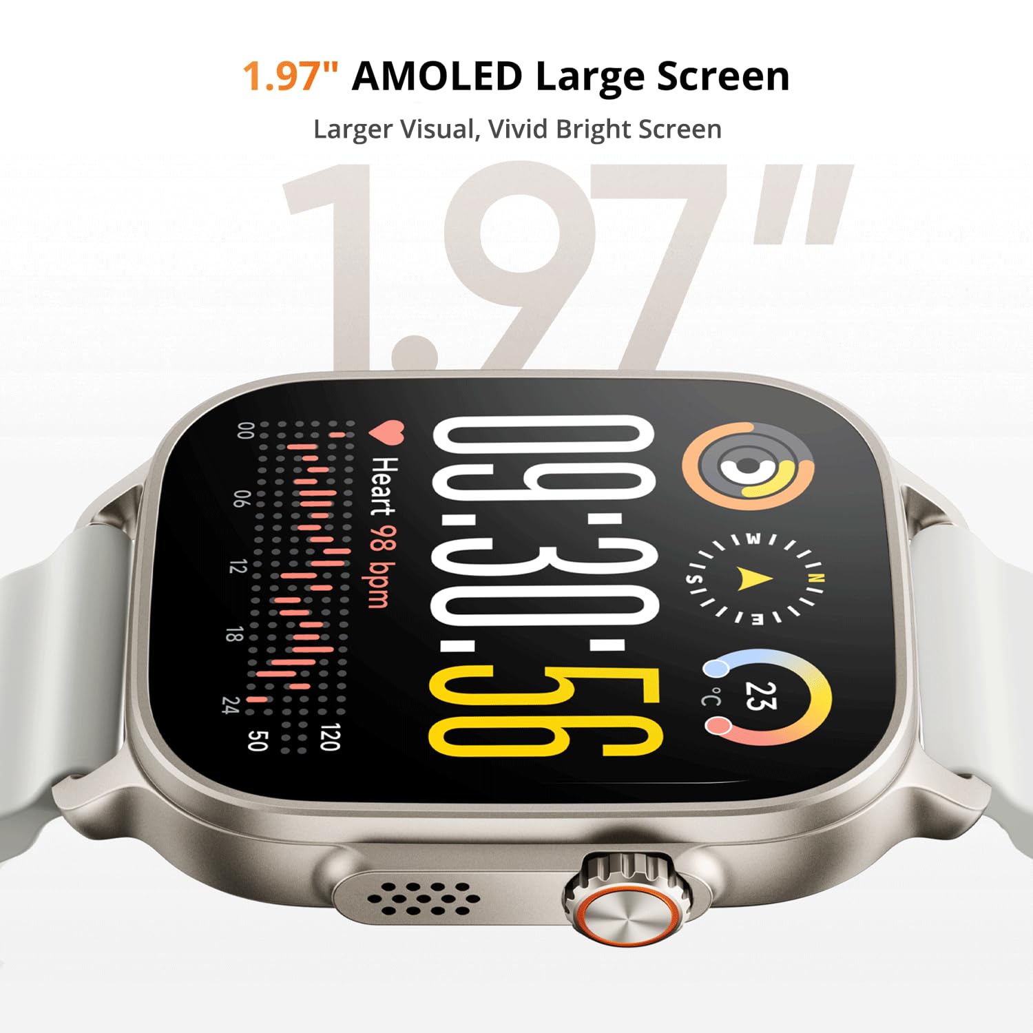 realme Watch 5, Pantalla AMOLED de 5 cm (1,97 Pulgadas), Resistencia al Agua y al Polvo IP68, Interfaz de Usuario con diseño Superior, Negro