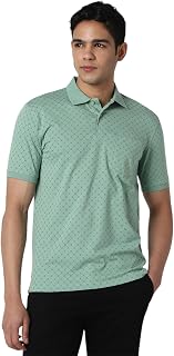 Peter England Men's Cotton Regular Fit All Over Printed T-Shirt | Rich Price In India