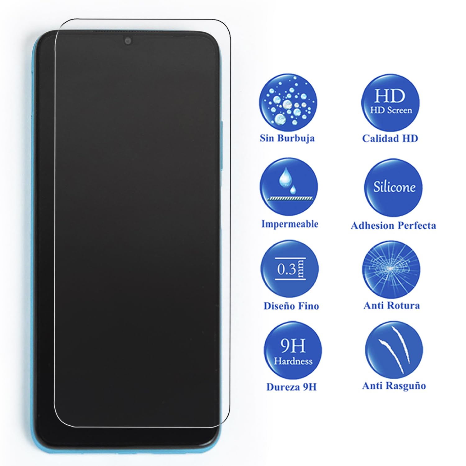 100X Protector Pantalla para Apple Iphone 15 | Cristal templado movil | Antiarañazos | Antihuellas | Dureza 9H | Ultra fino | Ultra Transparente | Ultra Resistente
