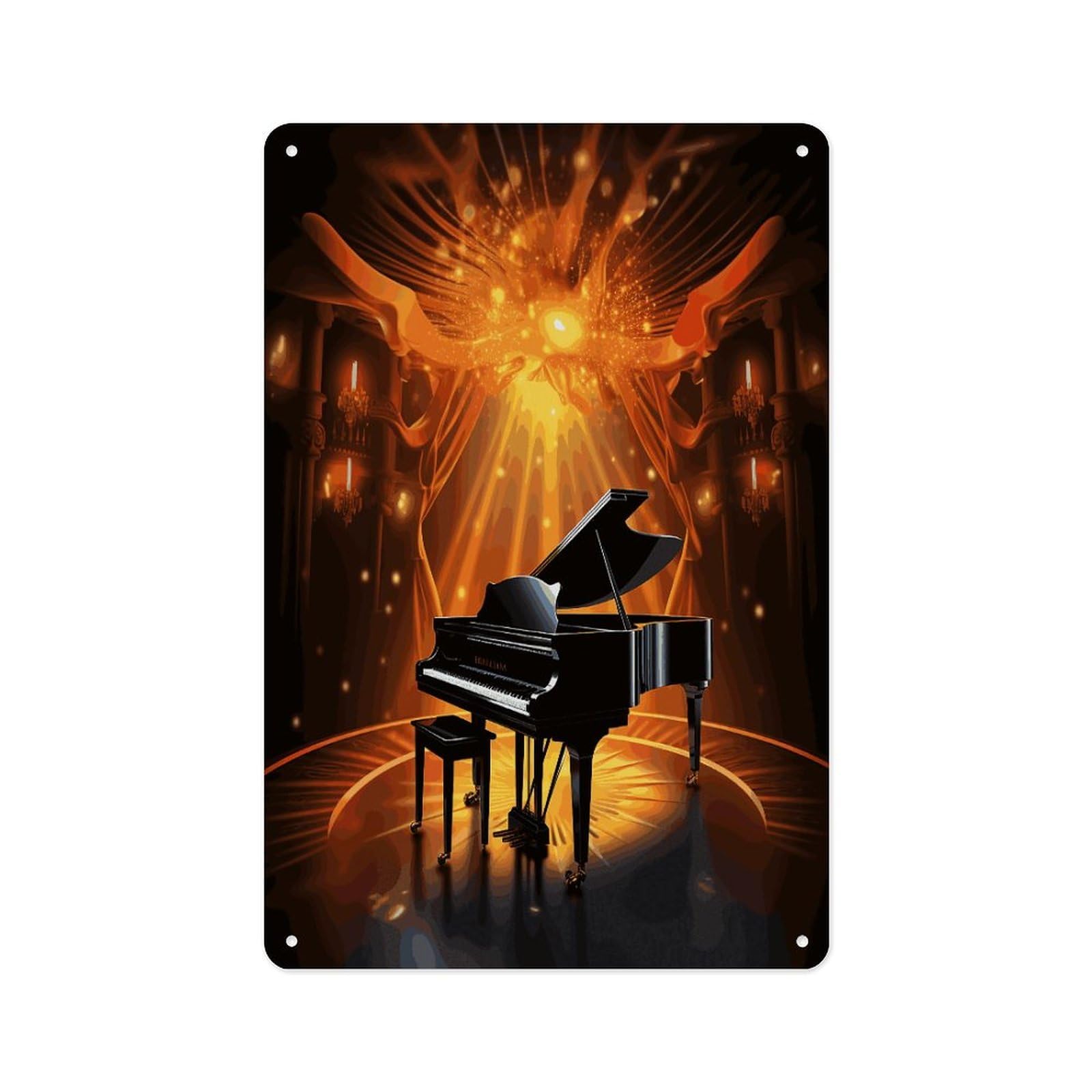 Fekiloot Style Musical Theatre Wall Decor Metal Signs Tin Signs Poster