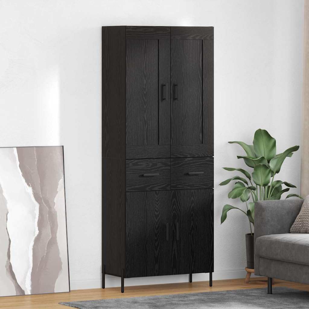 Aparador de alta calidad de diseño robusto en roble negro con puertas de cajón