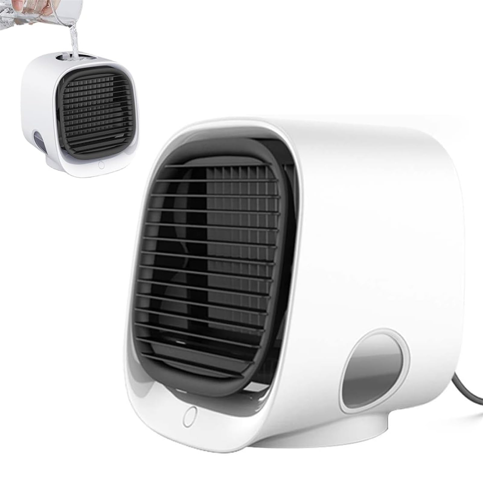 Oribreeze - Aire acondicionado, enfriador de aire Oribreeze, aire acondicionado portátil, enfriador de aire evaporativo para el hogar, oficina, dormitorio (blanco)