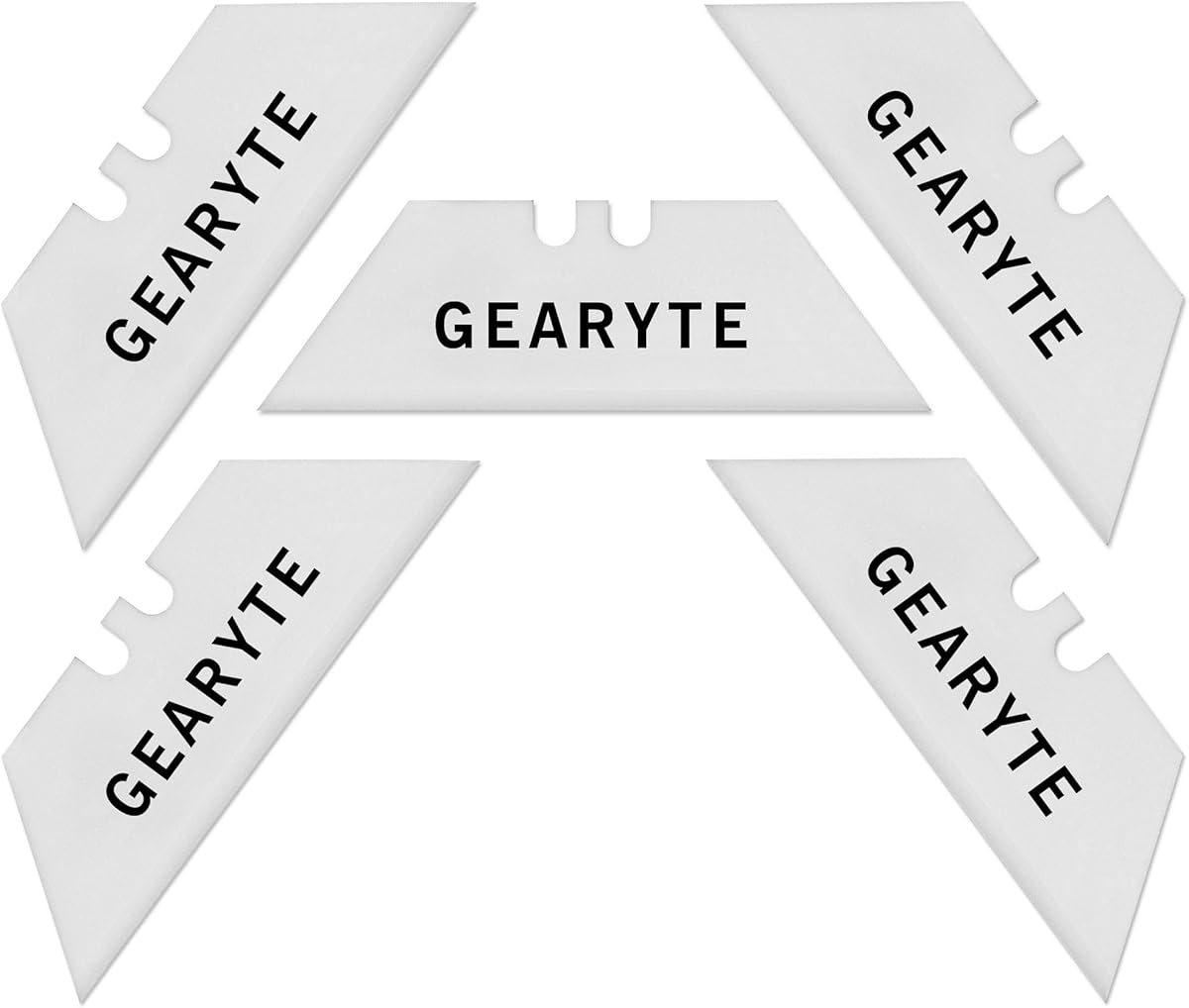 Ceramic Utility Blade Replacements for Box Cutters and Utility Knives - Harder Than Steel Zirconia Ceramic and Razor Sharp - 5 Pack with Case