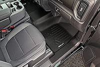 Vista 3 de SMARTLINER All Weather Protection Custom Fit 2 Row Floor Mat Liner Set Compatible with 2019-2025 Chevrolet Silverado 1500