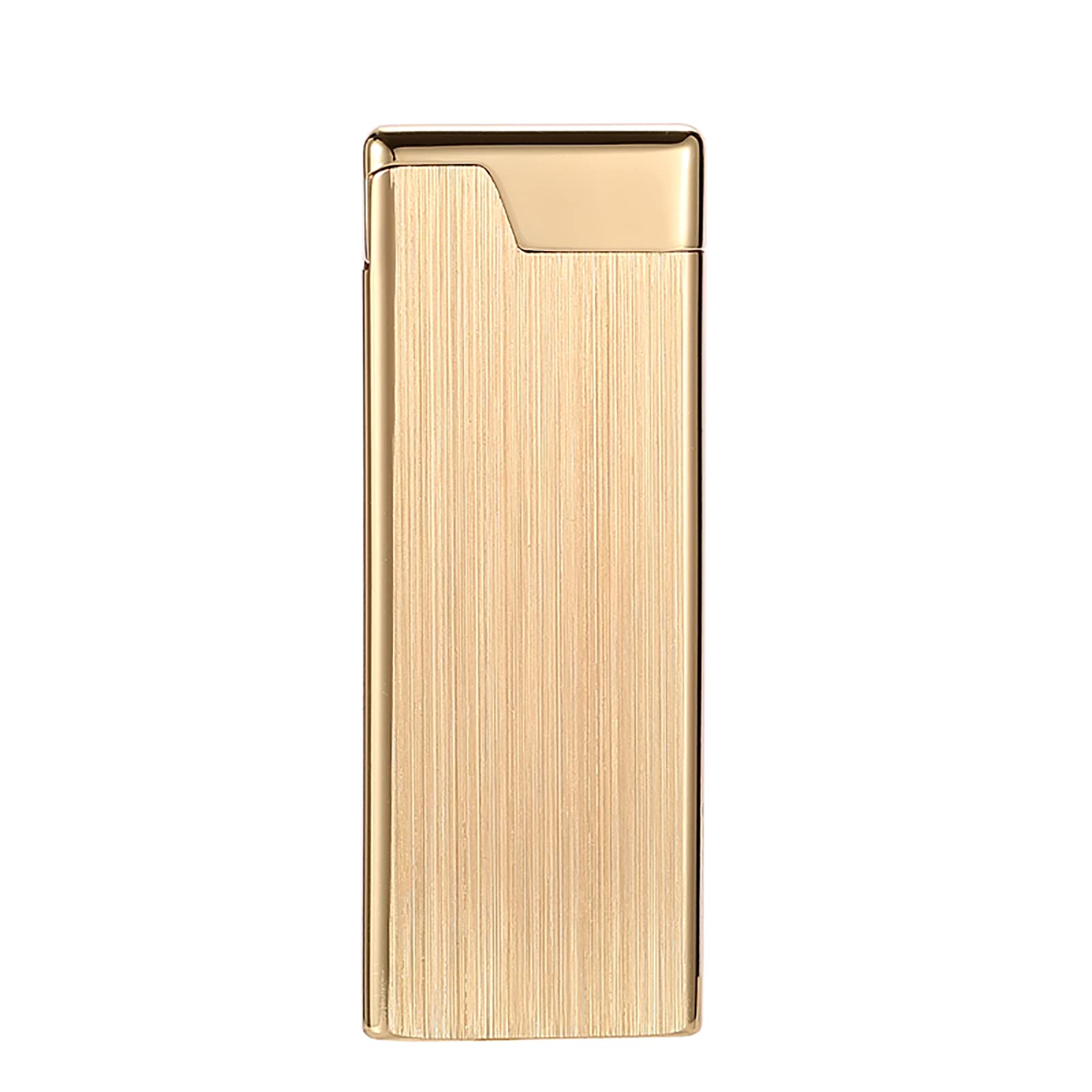 PENNY73 Pure Copper Lighter Ultra-thin Gas Inflatable Grinding Wheel Cigarette Soft Flame Kerosene Lighter for Collection Decorative Man Gift