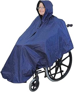 XJZHANG Poncho Impermeable para sillas de Ruedas-Capa de Lluvia con Capucha Impermeable Universal fácil de Usar para Ancianos y Pacientes