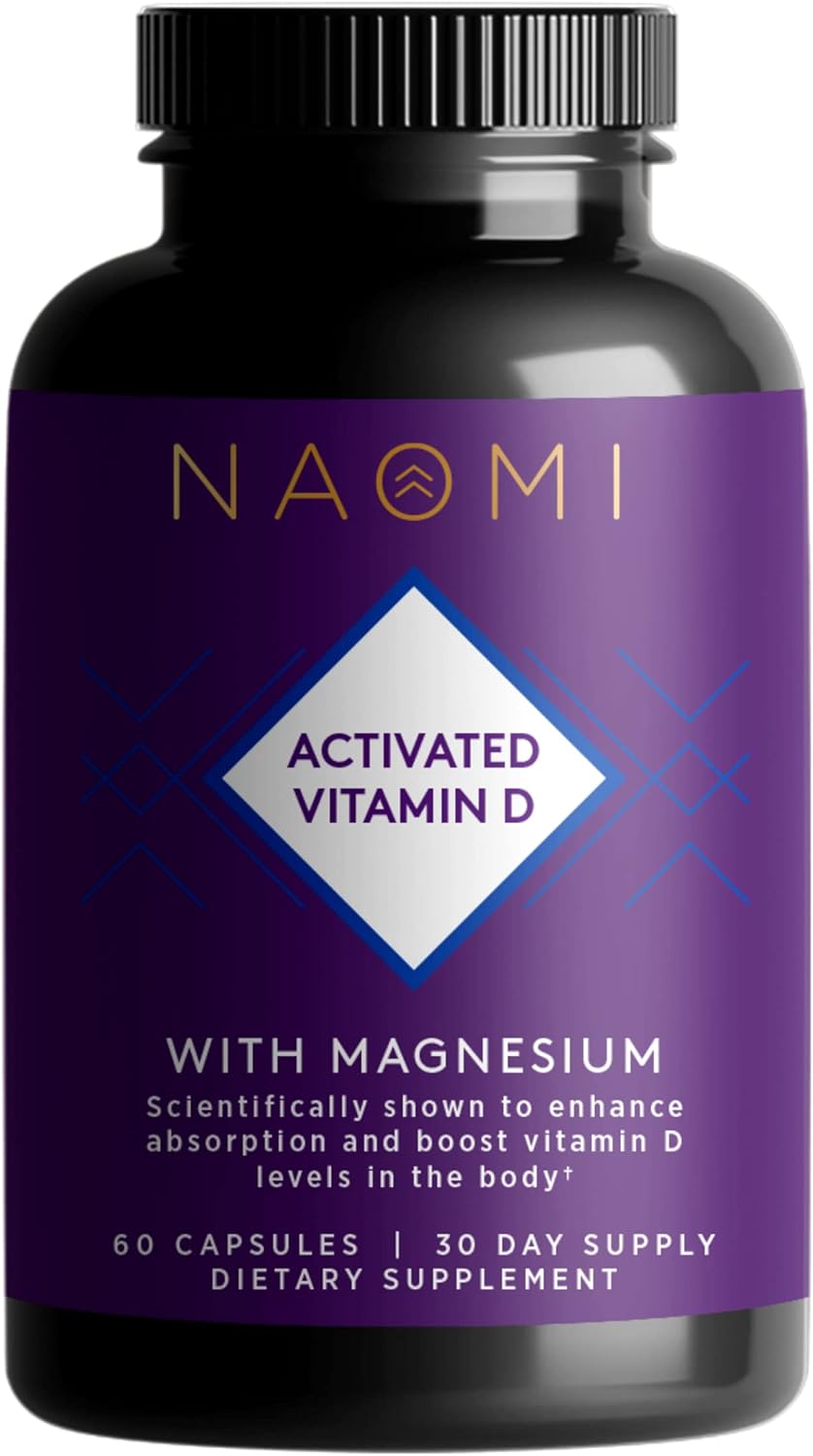 NAOMI Activated Vitamin D3 5000 IU (125 mcg) with Magnesium Malate and Bisglycinate