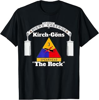 Ayers Kaserne - Kirch-Goens - 3rd Armored Division print T-Shirt