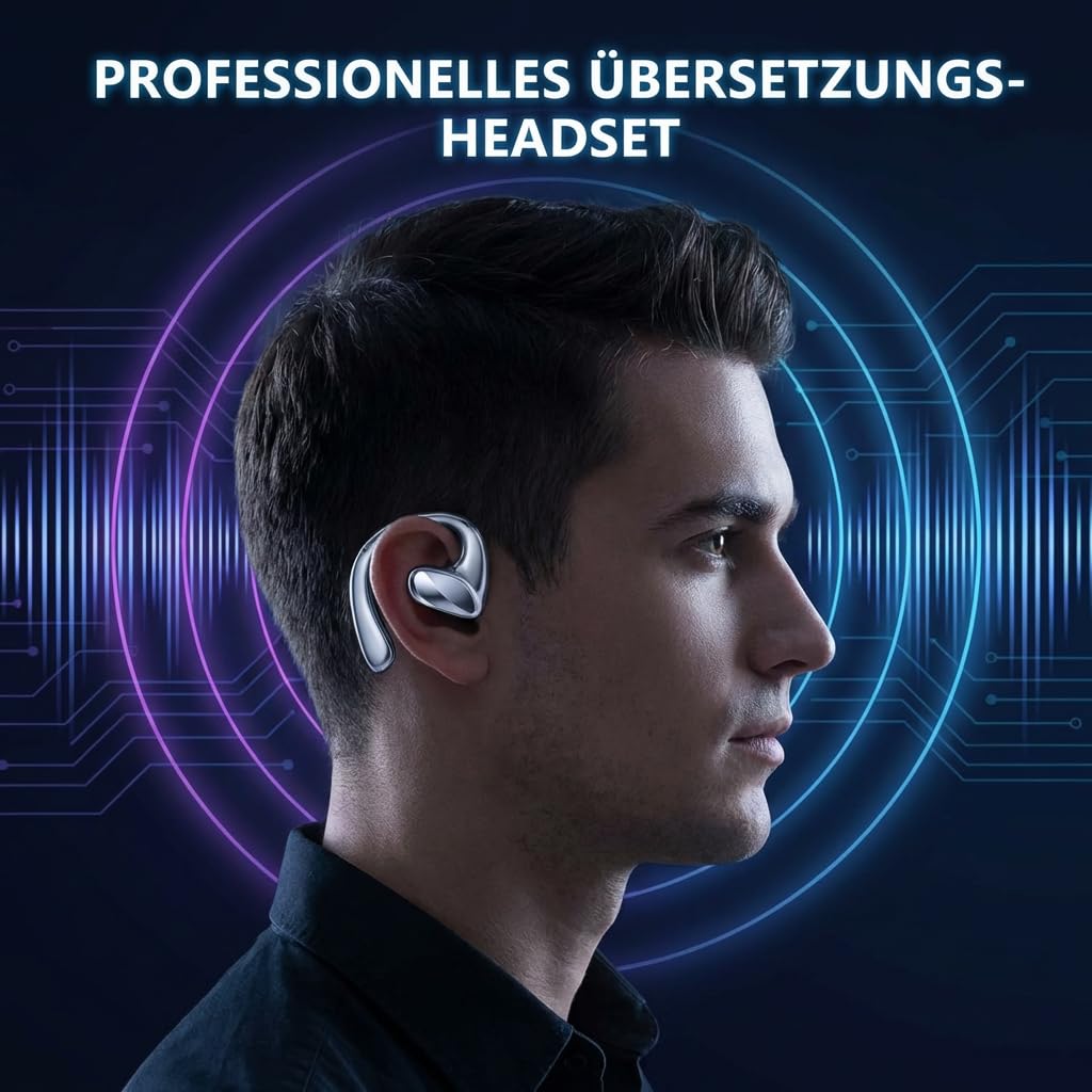 sonabuds übersetzer Original – Übersetzer Kopfhörer 144 Sprachen Echtzeit Übersetzung Mit Bluetooth Und Noise Cancelling Für Reisen Und Business Tragbar & Wiederaufladbar (Schwarz)