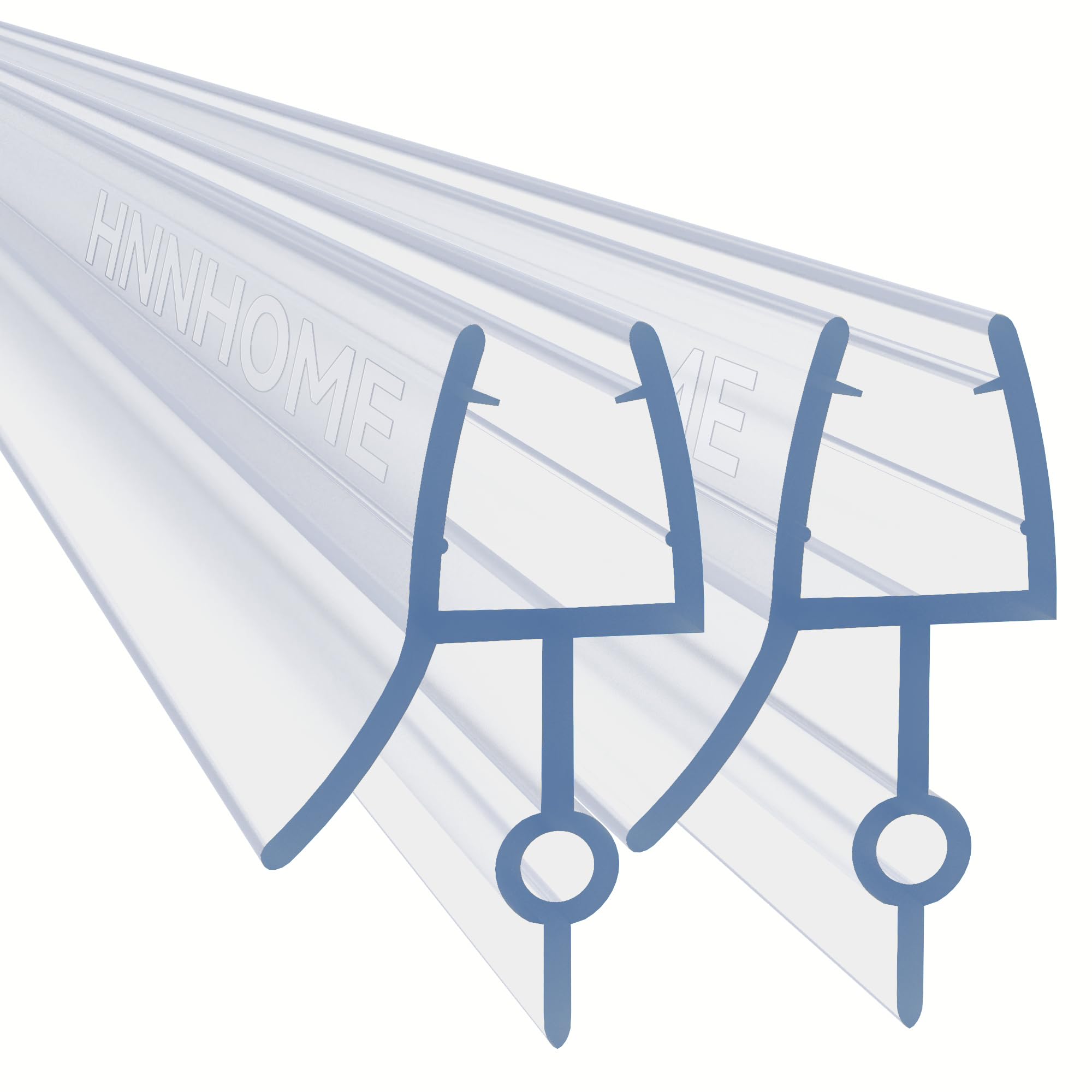 HNNHOME Pair of 2 Rubber Plastic Bath Shower Screen Seal Strip for 4-6mm Glass Door Straight Up to 22mm Gap (Up to 14mm)
