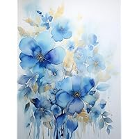 AMBATTERY DIY Kit Broderie Point De Croix, Beau Motif Floral