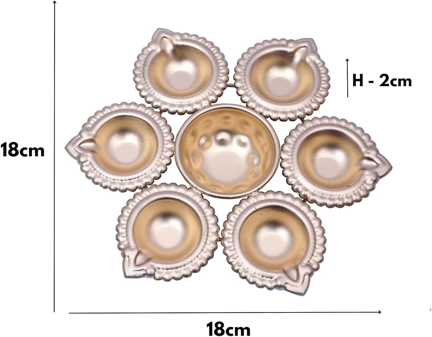 JVNX Metal Urli Diya Bowl – 7-Inch Floating Candle Holder for Home Decor, Diwali Decoration, Return Gift, Table Centerpiece, Wedding Decor